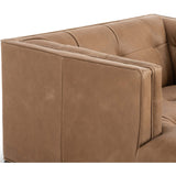 Dylan Leather Chaise, Palermo Drift