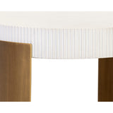 Cavette Side Table, White-Furniture - Accent Tables-High Fashion Home