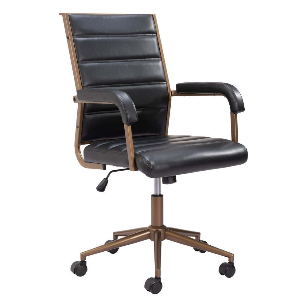 Auction Office Chair, Vintage Black-Furniture - Office-High Fashion Home