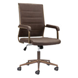 Auction Office Chair, Espresso-Furniture - Office-High Fashion Home