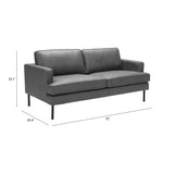 Decade Sofa, Vintage Gray-Furniture - Sofas-High Fashion Home