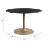 Taj Dining Table, Black-Furniture - Dining-High Fashion Home