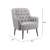 Tasmania Chair, Gray-Furniture - Chair-High Fashion Home