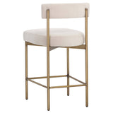 Seneca Counter Stool, Danny Ivory/Antique Brass-Furniture - Dining-High Fashion Home