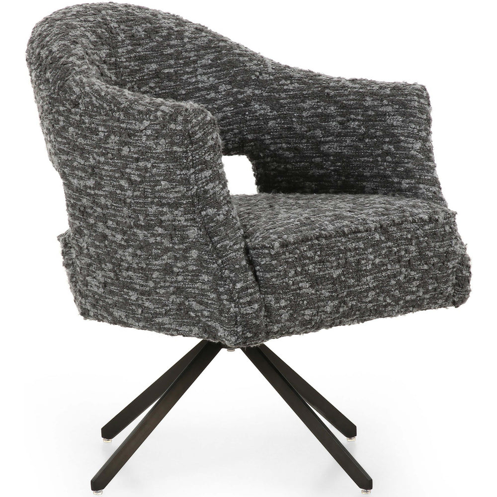 Adara Desk Chair, Solema Charcoal-Furniture - Chairs-High Fashion Home