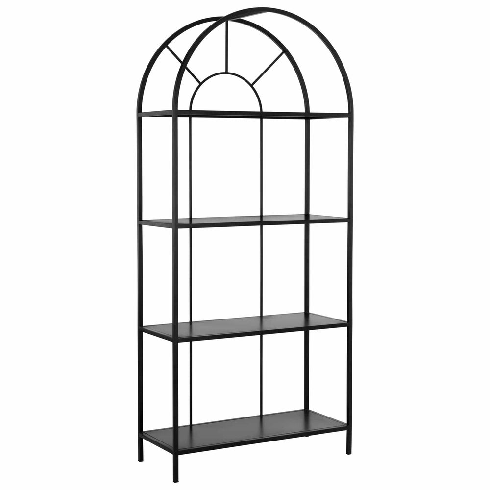 Alcove Bookcase, Black-Furniture - Storage-High Fashion Home