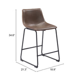 Smart Counter Stool, Vintage Espresso, Set of 2-Furniture-High Fashion Home