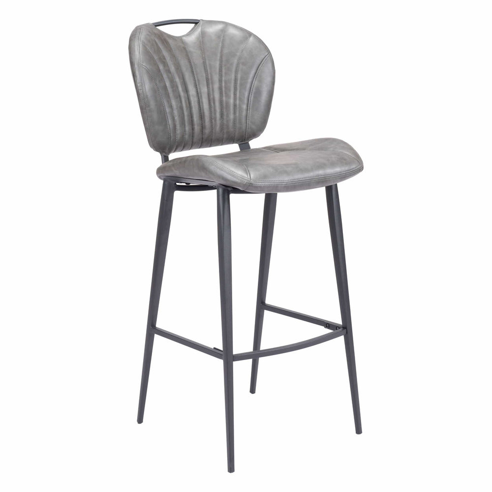 Terrence Bar Stool, Vintage Gray-Furniture-High Fashion Home