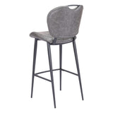 Terrence Bar Stool, Vintage Gray-Furniture-High Fashion Home