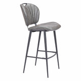 Terrence Bar Stool, Vintage Gray-Furniture-High Fashion Home