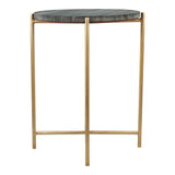 David Side Table, Gray-Furniture - Accent Tables-High Fashion Home