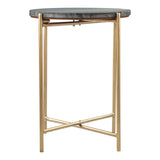 David Side Table, Gray-Furniture - Accent Tables-High Fashion Home