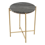 David Side Table, Gray-Furniture - Accent Tables-High Fashion Home