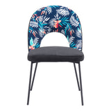 Merion Dining Chair, Multicolor Print & Black, Set of 2-Furniture - Dining-High Fashion Home