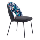 Merion Dining Chair, Multicolor Print & Black, Set of 2-Furniture - Dining-High Fashion Home