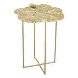 Lotus Side Table, Gold-Furniture - Accent Tables-High Fashion Home