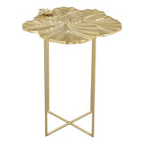 Lotus Side Table, Gold-Furniture - Accent Tables-High Fashion Home