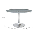 Star City Dining Table, Gray-Furniture - Dining-High Fashion Home