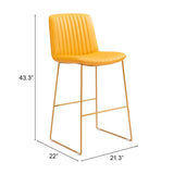 Mode Barstool, Yellow, Set of 2