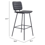 Boston Barstool, Vintage Black, Set of 2