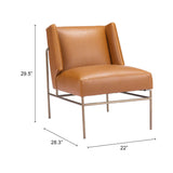 Atlanta Chair, Brown-Furniture - Chair-High Fashion Home