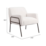 Charleston Chair, Cream-Furniture - Chair-High Fashion Home