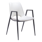 Desi Dining Chair, White, Set of 2