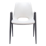 Desi Dining Chair, White, Set of 2