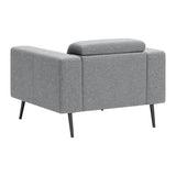 Milan Armchair, Dark Gray-Furniture - Chair-High Fashion Home