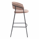 Josephine Bar Stool, Brown, Set of 2-Furniture-High Fashion Home