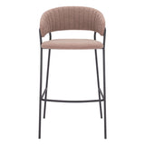 Josephine Bar Stool, Brown, Set of 2-Furniture-High Fashion Home