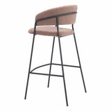 Josephine Bar Stool, Brown, Set of 2-Furniture-High Fashion Home