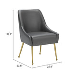 Maxine Dining Chair, Gray-Furniture - Dining-High Fashion Home