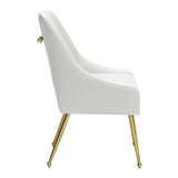 Maxine Dining Chair, White-Furniture - Dining-High Fashion Home