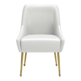 Maxine Dining Chair, White-Furniture - Dining-High Fashion Home