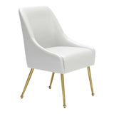 Maxine Dining Chair, White-Furniture - Dining-High Fashion Home