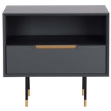 Danbury Nightstand, Slate Navy-Furniture - Bedroom-High Fashion Home