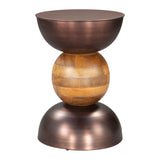 Tripoli Side Table, Bronze