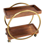 Arenas Bar Cart, Brown-Furniture-High Fashion Home