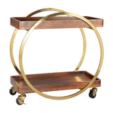 Arenas Bar Cart, Brown-Furniture-High Fashion Home