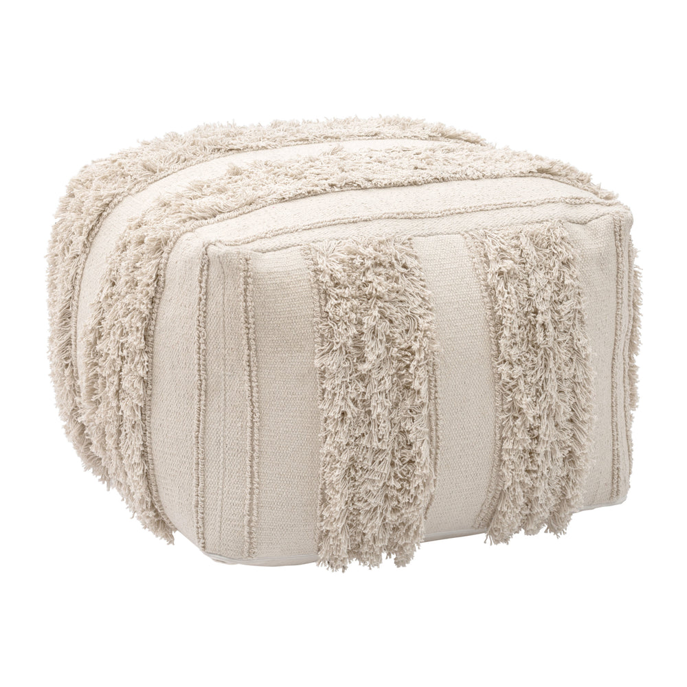 Peru Ottoman, Beige-Furniture-High Fashion Home