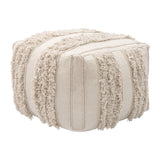 Peru Ottoman, Beige-Furniture-High Fashion Home