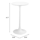 Auray Bar Table, White-Furniture - Accent Tables-High Fashion Home