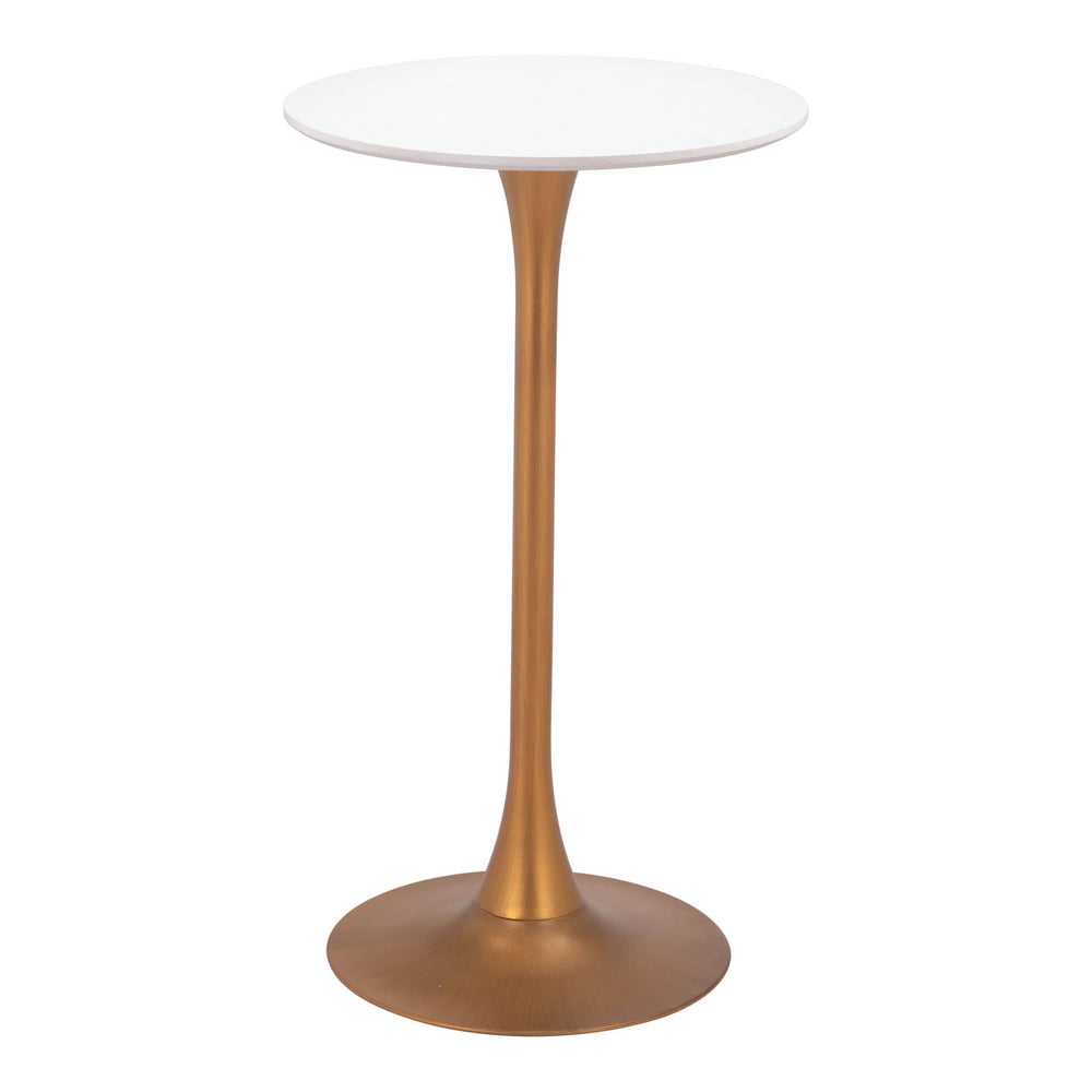 Auray Bar Table, White-Furniture - Accent Tables-High Fashion Home