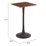 Valleta Bar Table, Brown-Furniture - Accent Tables-High Fashion Home