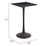 Valleta Bar Table, Black-Furniture - Accent Tables-High Fashion Home