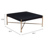 Nazaire Coffee Table, Black-Furniture - Accent Tables-High Fashion Home