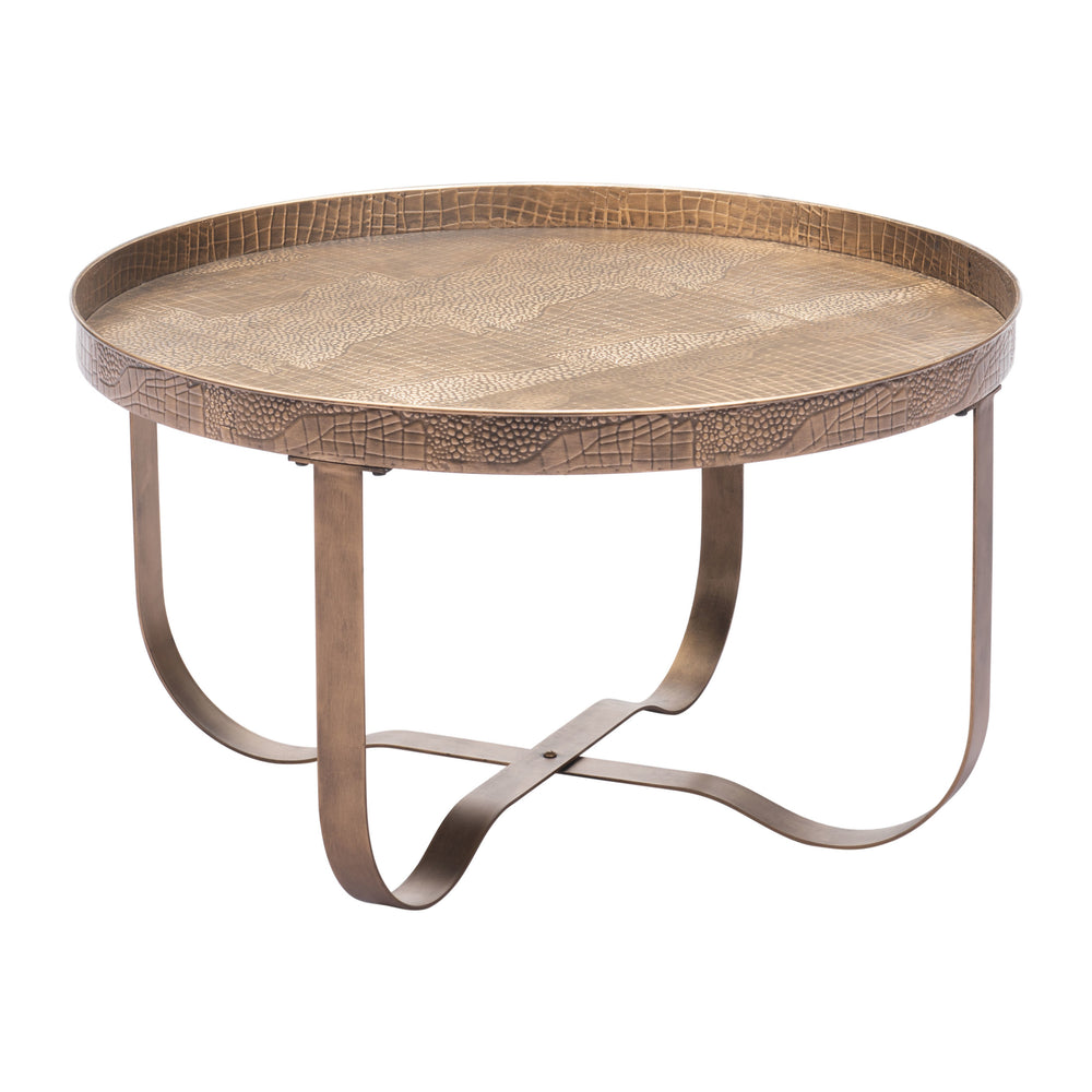 Vannes Coffee Table, Brass-Furniture - Accent Tables-High Fashion Home