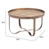 Vannes Coffee Table, Brass-Furniture - Accent Tables-High Fashion Home