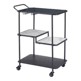 Constanza Bar Cart, Black-Furniture-High Fashion Home